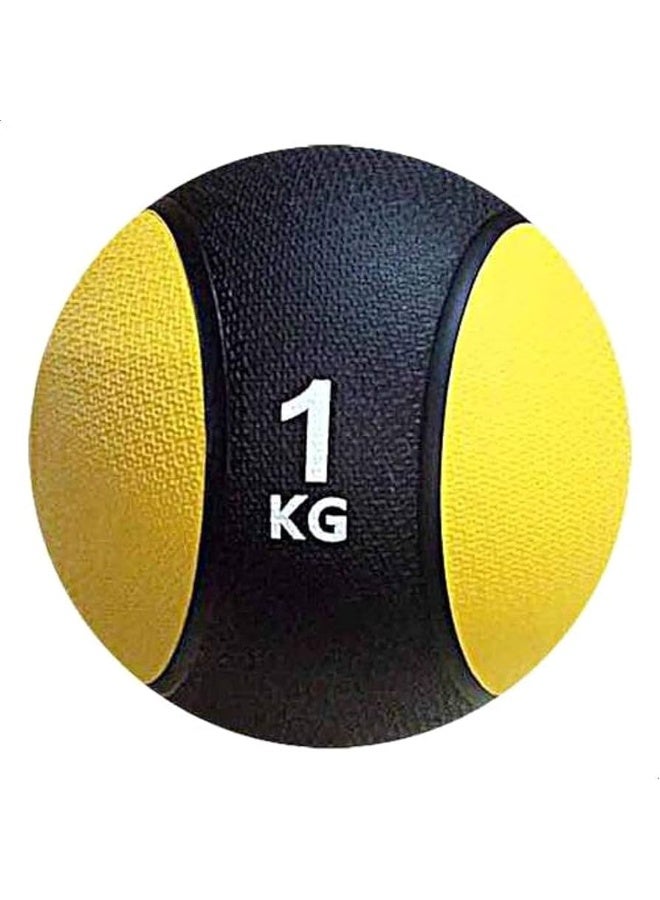 Rubber Medicine Ball - Multi Color 1kg, Ball for Rehabilitation and Fitness - Image 2